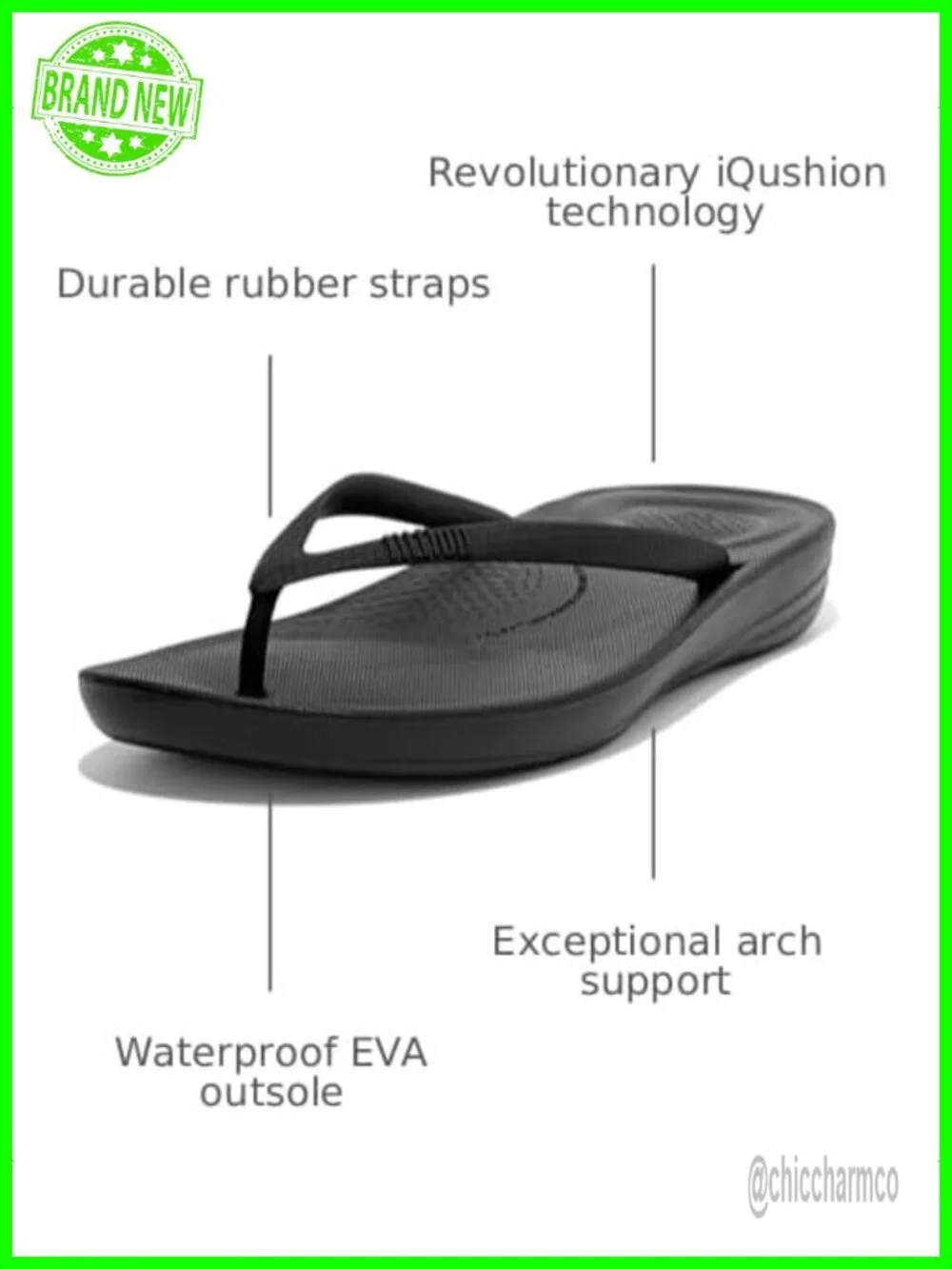 Ergonomic Rubber Flip Flops with Slip-Resistant Sole